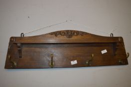 Wall Mounted Four Hook Hat & Coat Rack