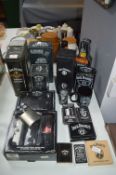 Collection of Jack Daniels Advertising Ware; Tins, Playing Cards, Mugs, Bottles, etc.