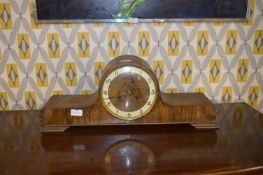 Oak Veneered Mantel Clock