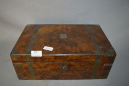 Brass Bound Walnut Writing Slope