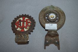 Vintage Car Grill Badges - Royal Automobile Club Association and Automobile Club of France