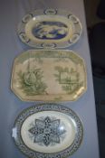 Three Meat Plates; Copeland, Vinhills and Old Chelsea