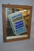 Oak Framed Advertising Mirror - W.D & H.O. Wills Capstan Navy Cut Cigarettes
