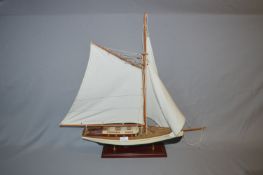 Model Sailing Boat on Stand