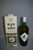 Bottle of Black & White Scotch Whiskey 35 Fl oz