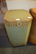 Lloyd Loom Green Wicker Linen Basket