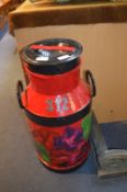 Painted Galvanised Milk Churn