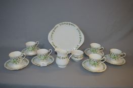 Royal Kent Green Floral Decorated Tea Ware