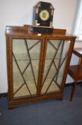 Veneered Mahogany Two Door Display Cabinet