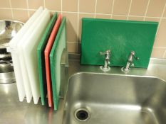 *Seven Coloured Chopping Boards in Rack