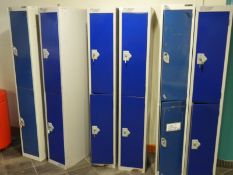 *Six Banks of Two Coin Operated Cubicle Lockers