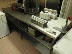 *Stainless Steel Preparation Table with Two Unders