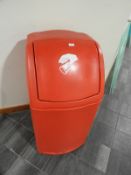 *Large Red Flip Top Bin
