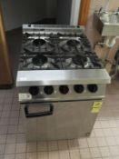 *Dominator Four Burner Gas Cooker Over Oven