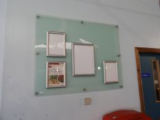 *Perspex Noticeboard with Four Aluminium Clip Fram