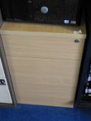 *Standalone Three Drawer Unit in Light Beech Finis