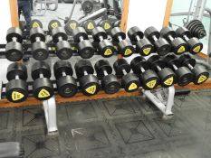 *Ziva Dumbbell Rack Containing 10 Sets of Dumbbell
