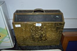 Embossed Brass Magazine Rack