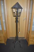 Black Wrought Metal Standard Lamp