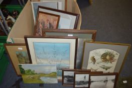 Box Containing Small and Large Prints