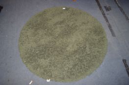 Green Wool Circular Rug