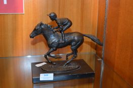 Bronze Effect Figurine - Race Horse 
