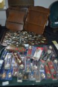Large Quantity of Collectible Table Spoons with Sh