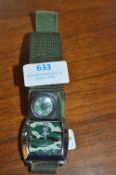 US Army Gents Wristwatch with Compass Strap