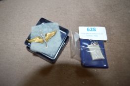 RAF Pin Badge and a Silver Saint Christopher Penda