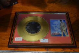 Framed Gold 45rpm Disc - Elvis Presley 