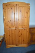 Pine Two Door Wardrobe