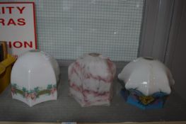 Three Glass Ceiling Lamps