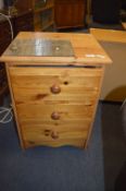 Pine Three Drawer Side Cabinet