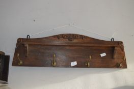 Wall Mounted Coat Hanging Shelf with Four Hooks