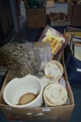 Box Containing Carraffes, Dinnerware, Potty, Fur H