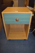 Laminated Pine Effect Single Drawer Side Cabinet