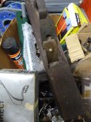 Assorted Tools and Fittings Including Plane, Brass