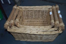 Set of Three Graduating Wicker Baskets