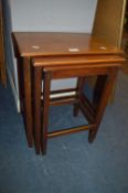 Edwardian Inlaid Mahogany Nest of Three Tables