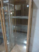 Mirrored Back Display Cabinet 168x64x33cm