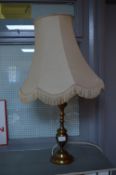 Brass Table Lamp with Shade