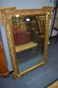 Decorative Gilt Framed Bevelled Edge Wall Mirror