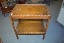 Oak Two Tier Trolley Table