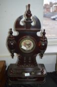 Antique Style Wood Cased Mantel Clock
