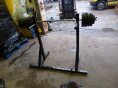 *Weight Rack with Bar & Weights