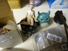 *Owl Money Boxes, Bath Brush, etc.