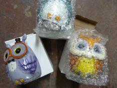 *Three House of Marbles Owl Money Boxes