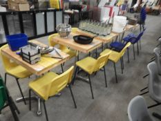 *Six Tilt Top Tables on Aluminium Pedestals