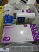 *Disposable Rubber Gloves and Probe Cleaners