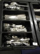 *Tray Containing Stainless Steel Kings Pattern and